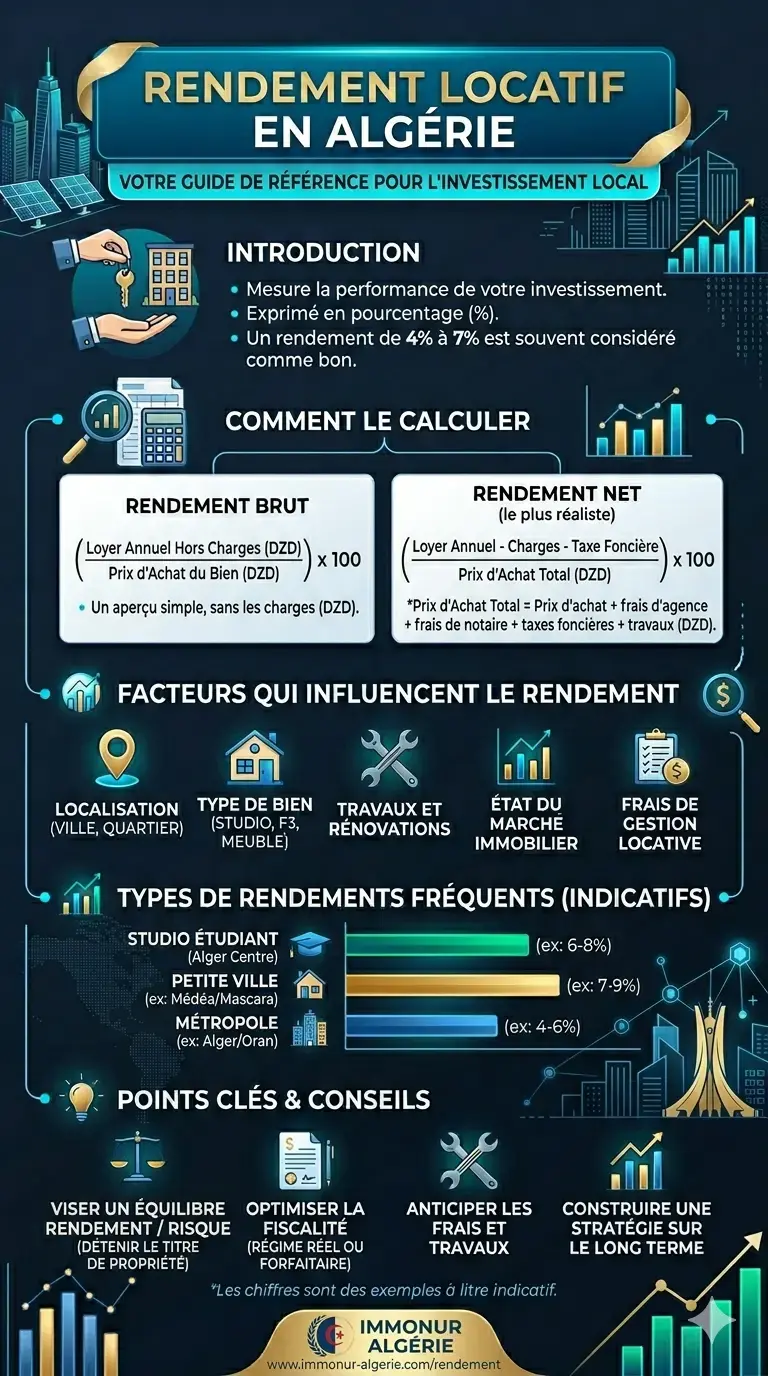Rendement locatif immobilier algerie